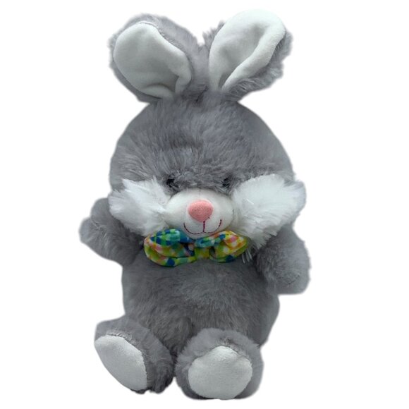 Bunny Plush Small Polka Dot Bow Tie Toy Stuffed Animal 10” Easter Soft Cuddly - Picture 1 of 6